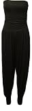 Ladies Ruched Harem Trouser Jumpsuit Womens Long Maxi Pants Boob Playsuit Sizes 8 - 14