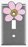 Pink daisy single switchplate