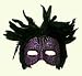 Charleston Purple 1/2 Mask with Feathers