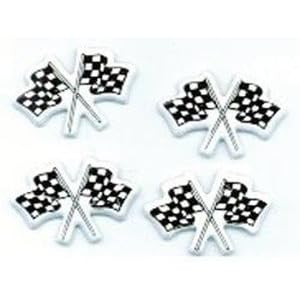 Eyelet Outlet Brads, Checkered Flag 12/Package