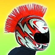 Red Motorcycle Dirtbike Helmets Mohawk Atv Snowmobile Helmet Mohawks