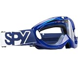 Spy Alloy Motorcycle Goggles Blue Crystal Frame w/Clear AF Lens w/Post