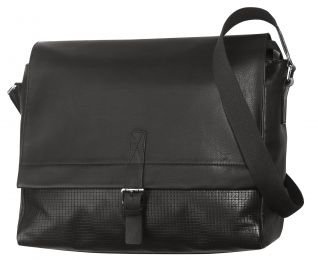 Bodenschatz Leder Messenger Bag A4 Perforated, schwarz