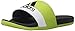adidas Men's Adilette SC, Semi Solar Slime/Core Black/White, 10