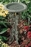 Pedestal Oakleaf Birdbath Verdigris