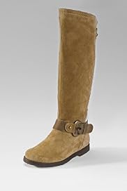 Limited Collection Leather Knee High Faux Fur Detail Boots