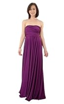 Hot Sale Vivian's Fashions Dress - Twist Wrap, Bridesmaid (White, Maxi)