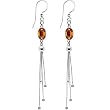 Handcrafted Austrian Copper Night Sterling Earrings MADE WITH SWAROVSKI ELEMENTS