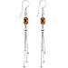 Handcrafted Austrian Copper Night Sterling Earrings MADE WITH SWAROVSKI ELEMENTS