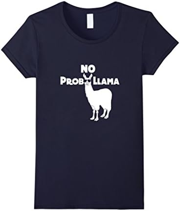 Women's LLAMA STORE: NO PROB LLAMA T SHIRT Small Navy
