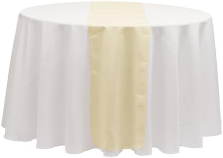 LinenTablecloth 14 x 108-Inch Organza Table Runner Gold