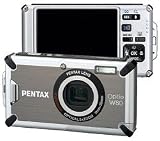 Pentax Optio W80 Waterproof 12.1MP Digital Camera with 5x Wide Angle Triple Shake Reduction Optical Zoom and 2.5 inch LCD (Gunmetal Gray)