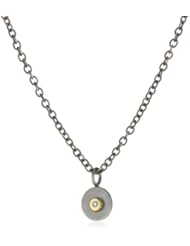 Melissa Joy Manning "Tiny Constellations" Mixed Metal with Flush Set Diamond Detail On Pendant Necklace