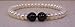 White Freshwater Button Pearl Cuff Bracelet with