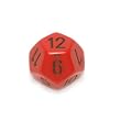 Chessex Opaque 16mm Red and black d12