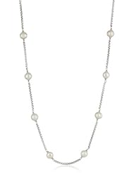 Honora "Metro" White Freshwater Cultured Pearl Tin Cup Necklace, 36"