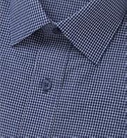Cotton Rich Short Sleeve Quick Iron Grid Checked Shirt