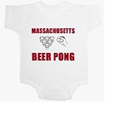 Massachusetts Beer Pong Baby Ultrasoft Onesie