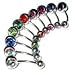 Body AccentzTM Lot of 10 New Double Jeweled Gemmmed Belly Gem Navel Body Jewelry Piercing Bar Ring 7/16 14g