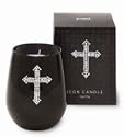 Primal Elements - Cross Icon Candle (Cashmere and Amber Scent)
