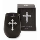 Primal Elements - Cross Icon Candle (Cashmere and Amber Scent) by Primal Elements 