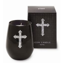 Primal Elements - Cross Icon Candle (Cashmere and Amber Scent)