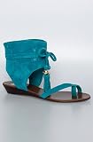 Naughty Monkey The On the Fringe Flat in Turquoise,Shoes for Women