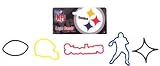20pk Pittsburgh Steelers NFL Rubber Bands Bracelets Logo BANDZ New Series 2!