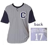 Cullen 17 Pinstripe Baseball Jersey Adult Sizes Grey & Navy