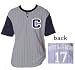 Cullen 17 Pinstripe Baseball Jersey Adult Sizes Grey & Navy