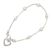 Jewelry : 6" Liquid Silver/Cultured Freshwater Pearl/Open Heart Children's Bracelet