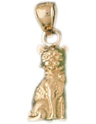 Dazzlers Solid 14 karats Gold Cat Charm Pendant available in three colors from jewelsberry (weights: 2.5 grams only)