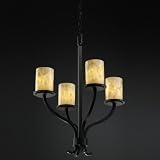 Justice Design ALR-8780-10-MBLK Sonoma 4-Light Chandelier