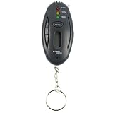 GTMax Keychain Digital Alcohol Breathalyzer Tester - Black