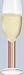 Kitchen & Housewares : Champagne Glass, Navaja, Rainbow Striped Stem w Napkin Designer Embossed Stem Champagne Glass Goblet