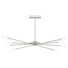 Eglo 83329A Bix, Nickel-Frosted, 8-Light Ceiling Light Fixture