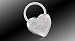 Harley-Davidson Pink Crystal Heart Metal Key Chain