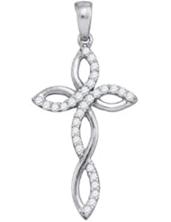 0.34CT DIAMOND CROSS PENDANT