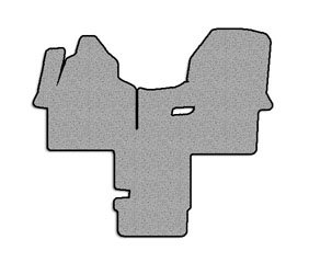 Mercedes-Benz Sprinter Touring Carpeted Custom-Fit Floor Mats - Cargo Van Only 1 PC Set - Dark Gray (2010 2011 10 11)