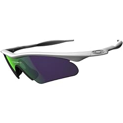 Oakley M Frame Hybrid S Adult Sport Sportswear Sunglasses - Polished White/Jade Iridium