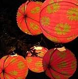 Pink Flowers Garden Lanterns(5 pack)