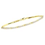 Diamond Fascination 14K Gold Diamond Accent Line Bracelet