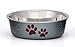 Loving Pets Bella Dog Bowls- Stainless Steel Dog & Cat Bowls - Spill Proof Dog Food Bowl, Cat Bowl, Puppy Essentials & Pet Supplies Great for Home & Travel (X-Large 65-100lbs, Blueberry)