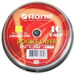 Aone 8x speed DVD+R 'DUAL LAYER' Full-Faced Inkjet Printable (10 tub)