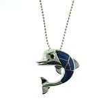 Dolphin Mood Pendant with 1.2mm Ball Chain - 16 to 18