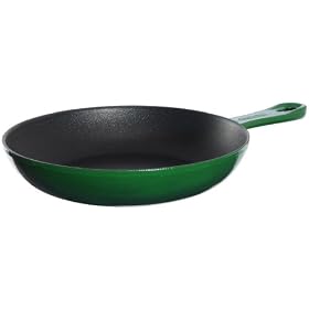 Le Creuset Cast Iron Omelette Pan, Non-Stick, Racing Green, 20 cm