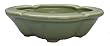 Chinese celadon bonsai planter / shallow pot - porcelain, hand glazed