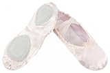 Produkt-Bild: Ballettschl&auml;ppchen aus Satin, geteilte Ledersohle, rosa