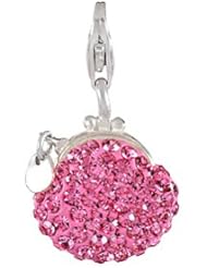 SilveRado(tm) VRB324-2 Verado Bling Bling Me Bag Pink Bead / Charm