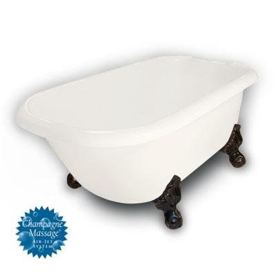 American Bath Factory B1-2600-BB-TM3-M2-15-OB-C1-RH Duke Traditional Clawfoot Bathtub in Bisque, Bal